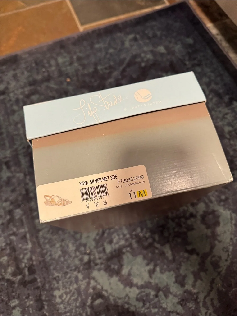 LifeStride Yaya Silver Wedge Sandals - Size 11M NIB NWT - Picture 2 of 6